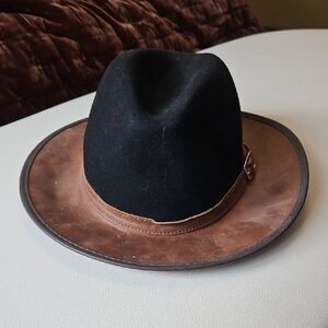 Black and Brown Women's Fedora Hat